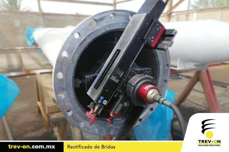 Rectificado de bridas en sitio con equipo portátil